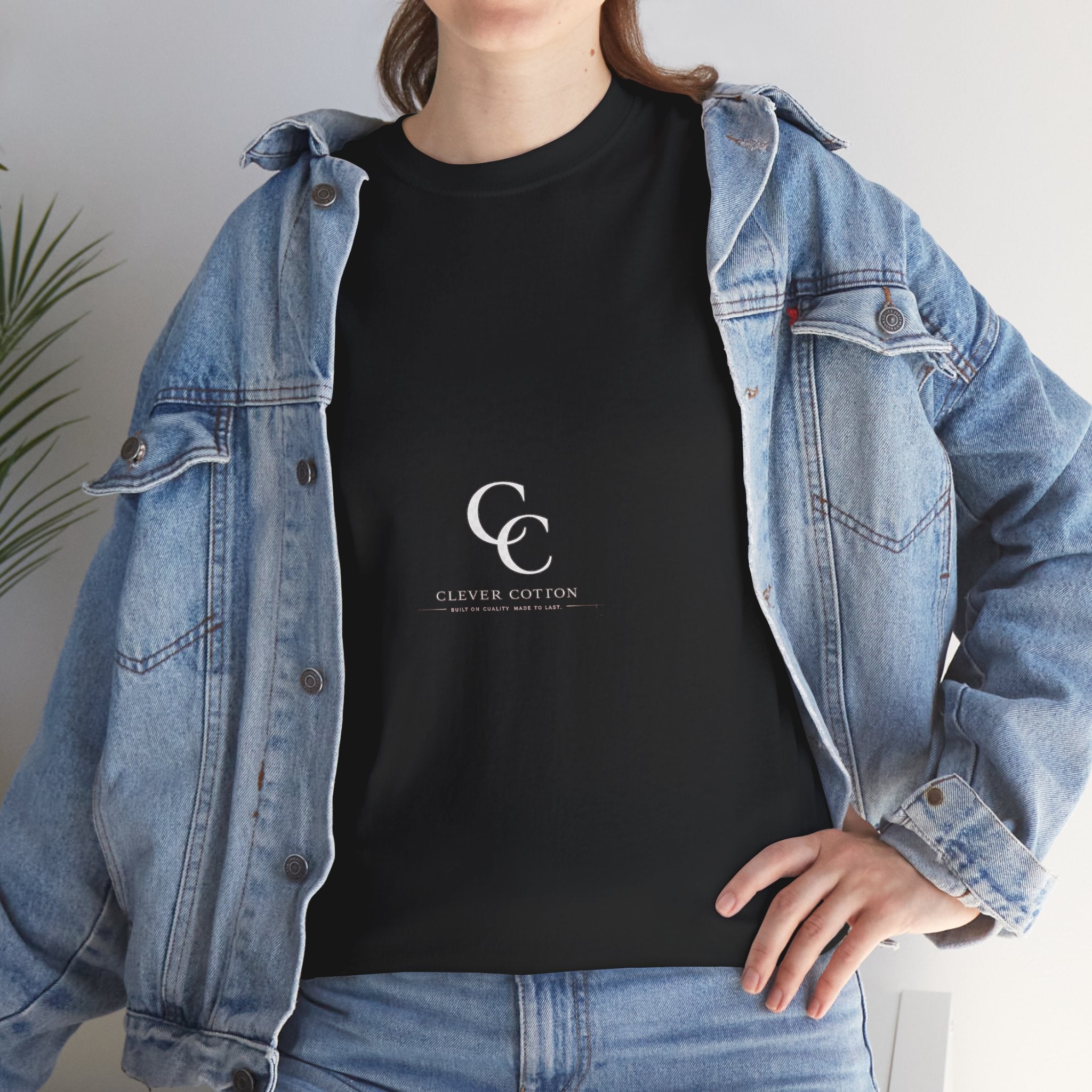 Minimal CC Monogram Tee — White Cotton T-Shirt