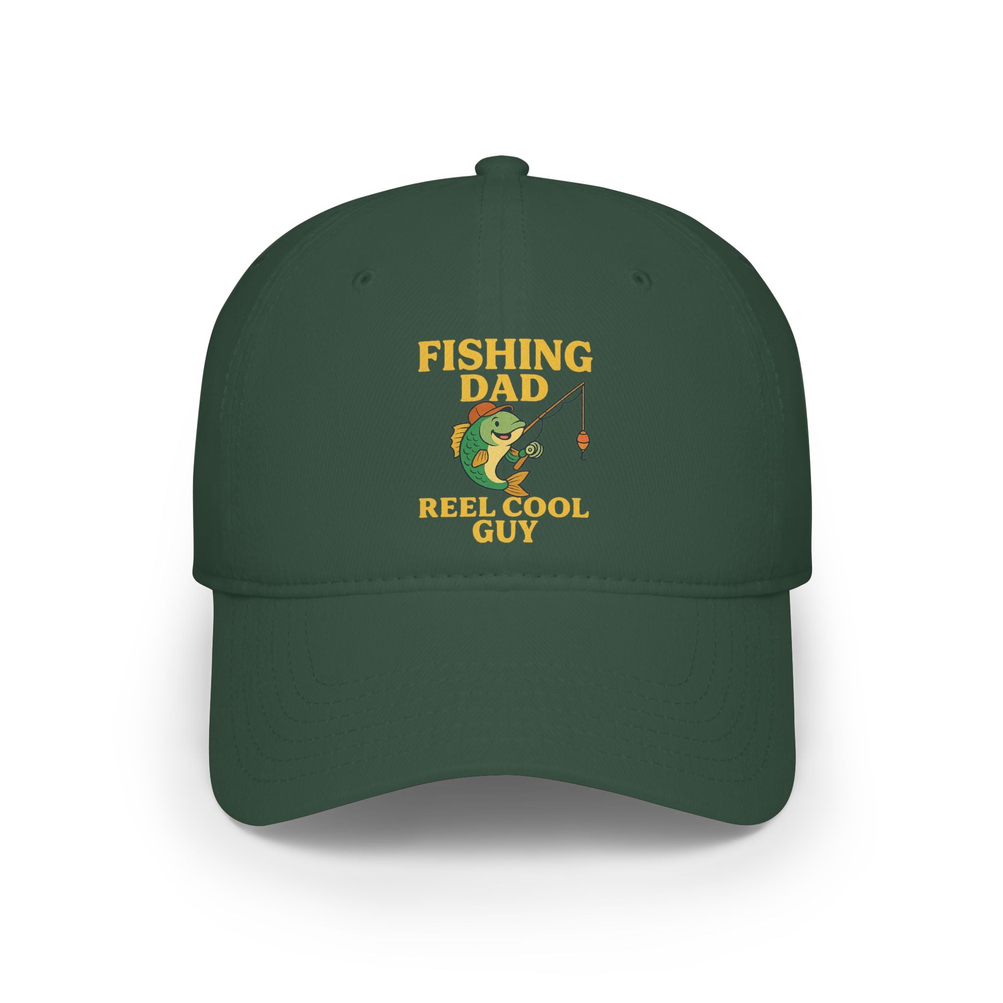 Reel Cool Guy Fishing Dad Cap — Embroidered Baseball Hat