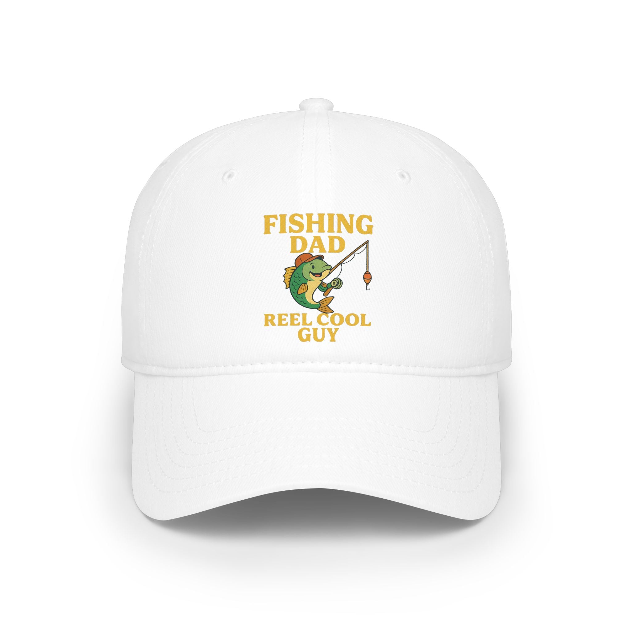 Reel Cool Guy Fishing Dad Cap — Embroidered Baseball Hat