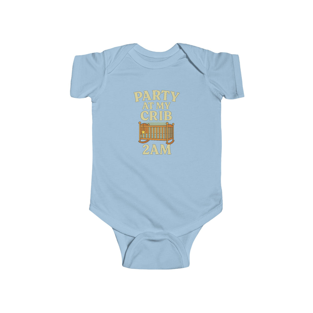 Funny Baby Onesie — Party at My Crib 2AM Newborn Bodysuit