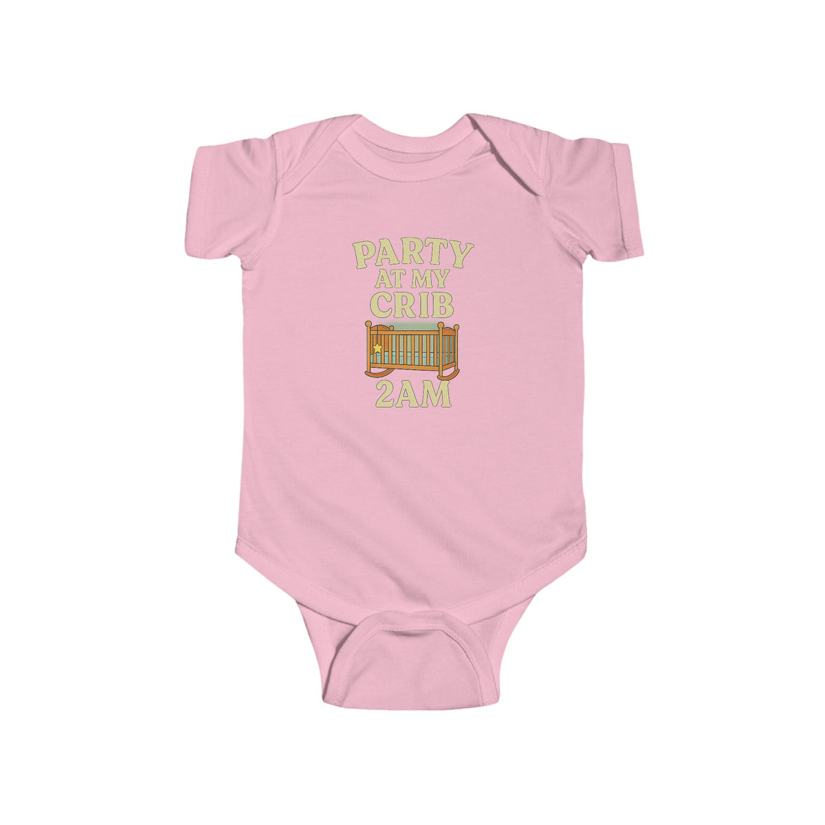 Funny Baby Onesie — Party at My Crib 2AM Newborn Bodysuit