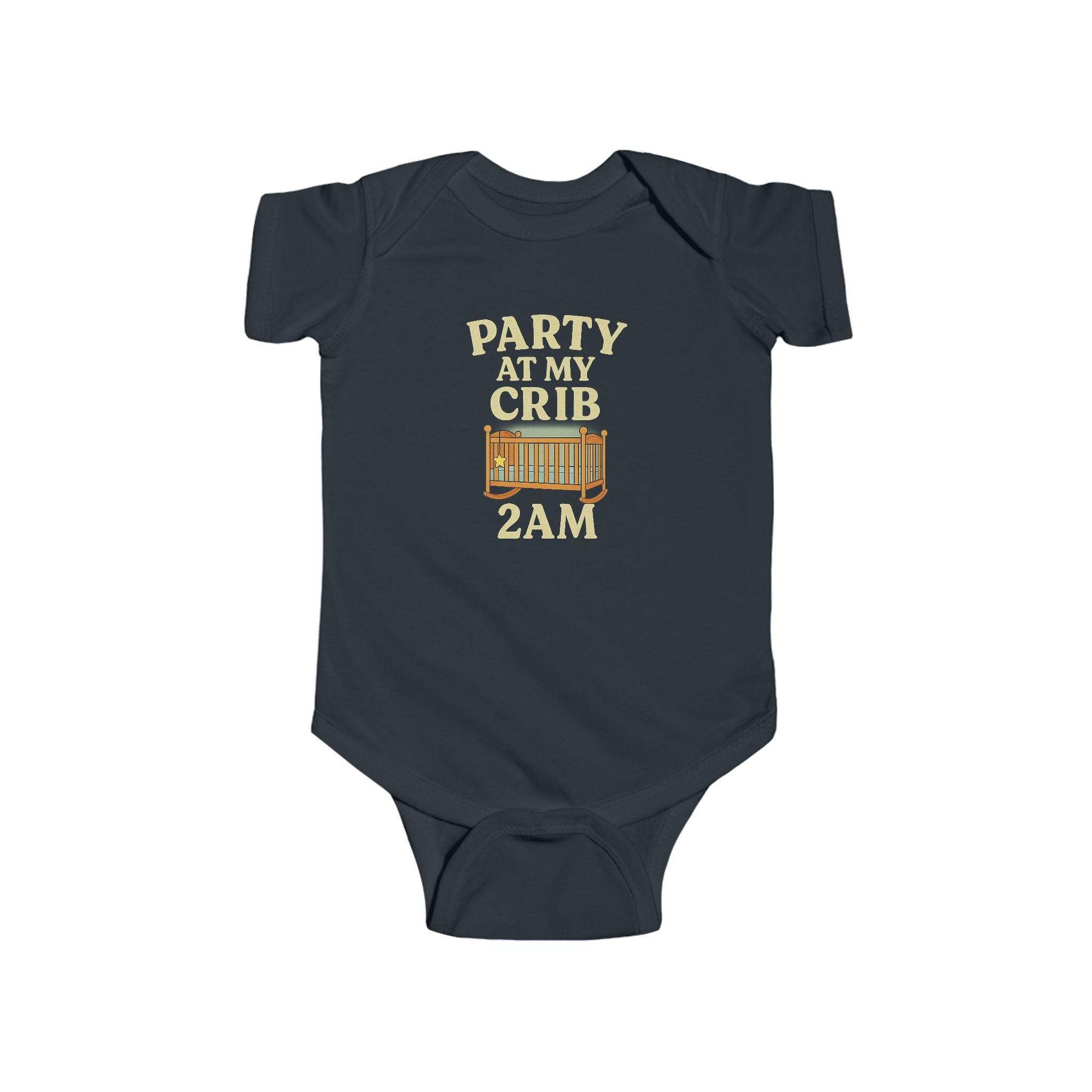 Funny Baby Onesie — Party at My Crib 2AM Newborn Bodysuit