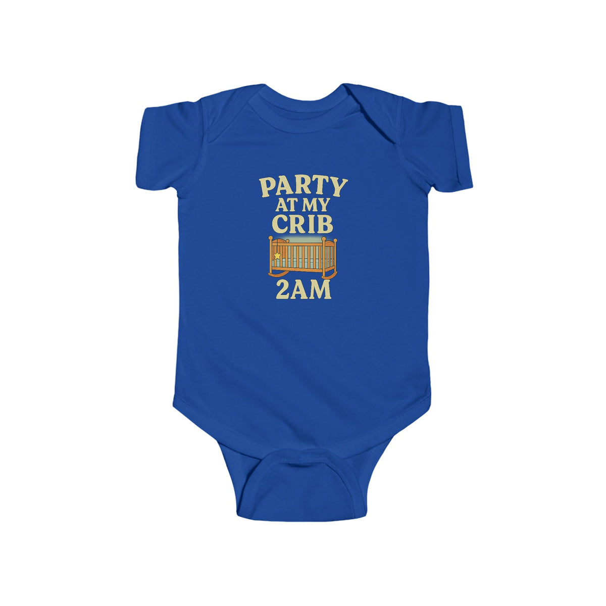 Funny Baby Onesie — Party at My Crib 2AM Newborn Bodysuit