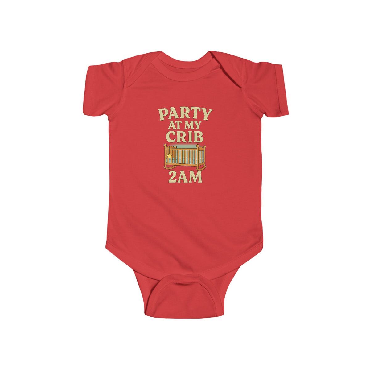 Funny Baby Onesie — Party at My Crib 2AM Newborn Bodysuit