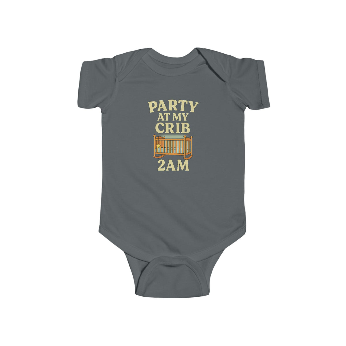 Funny Baby Onesie — Party at My Crib 2AM Newborn Bodysuit