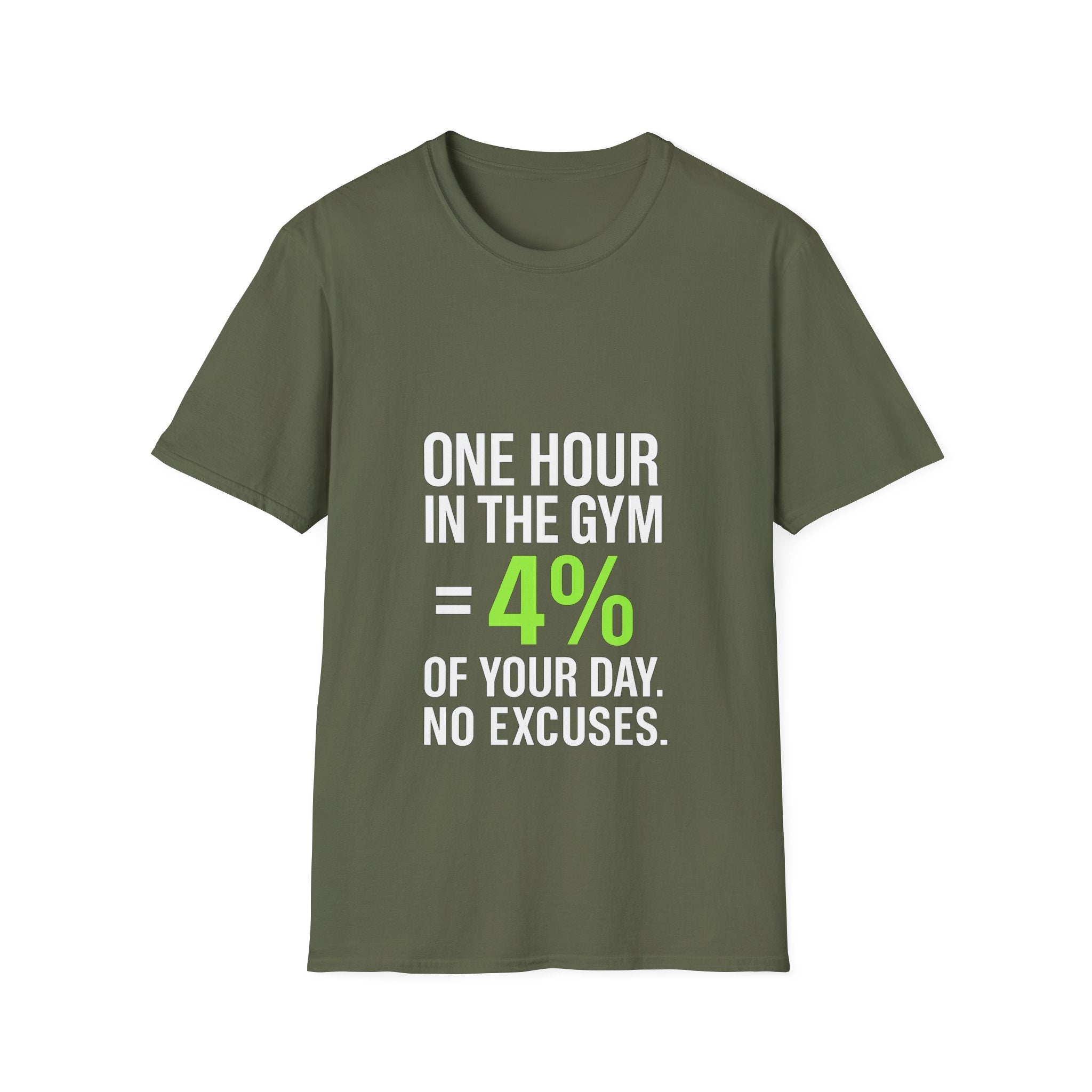 One Hour in the Gym = 4% of Your Day — Motivational Gym Tee