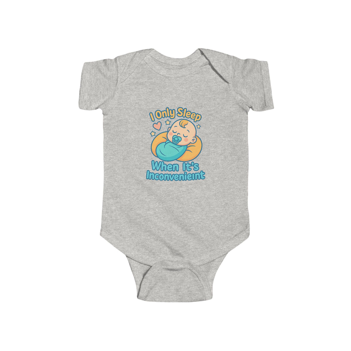 Funny Baby Onesie — I Only Sleep When It's Inconvenient
