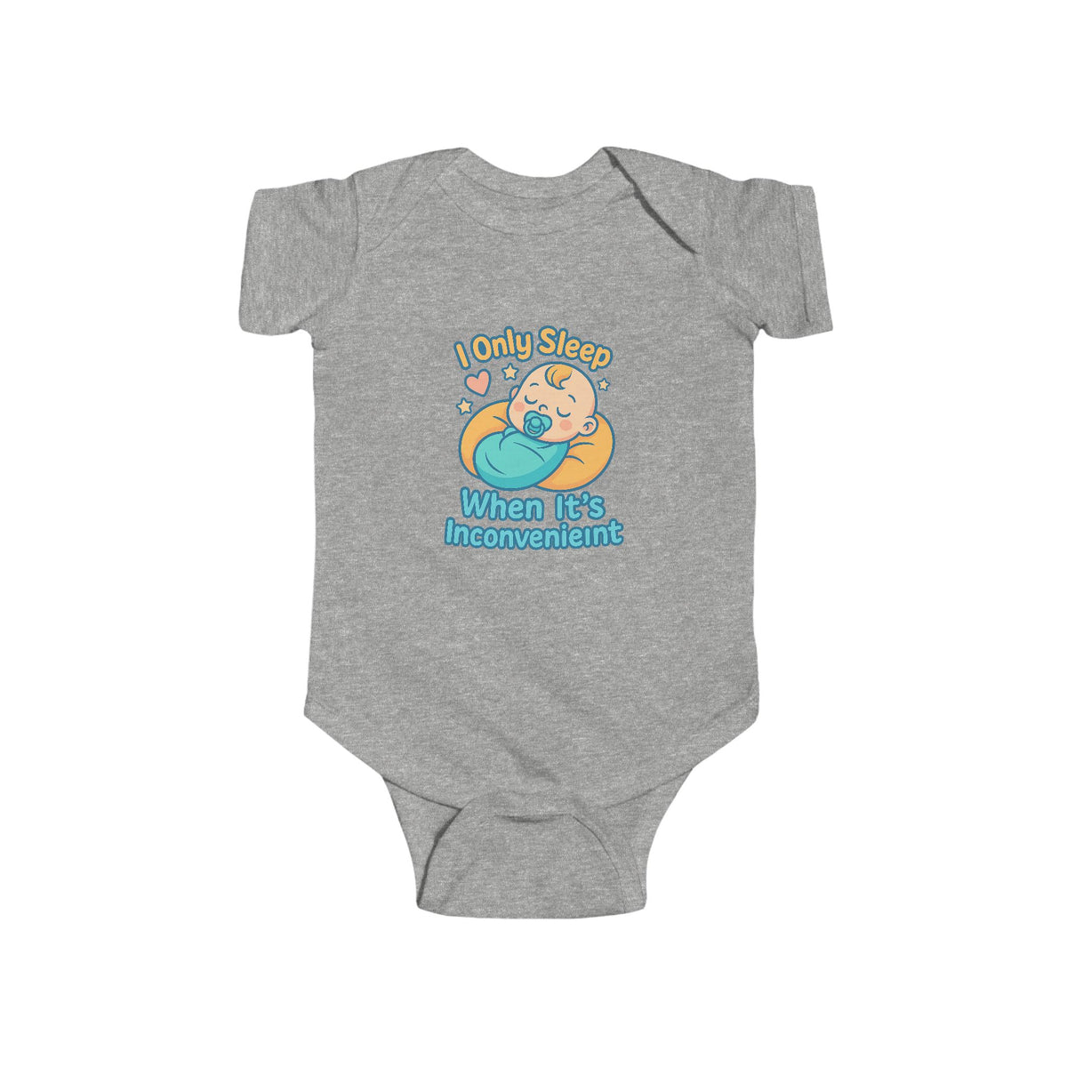 Funny Baby Onesie — I Only Sleep When It's Inconvenient
