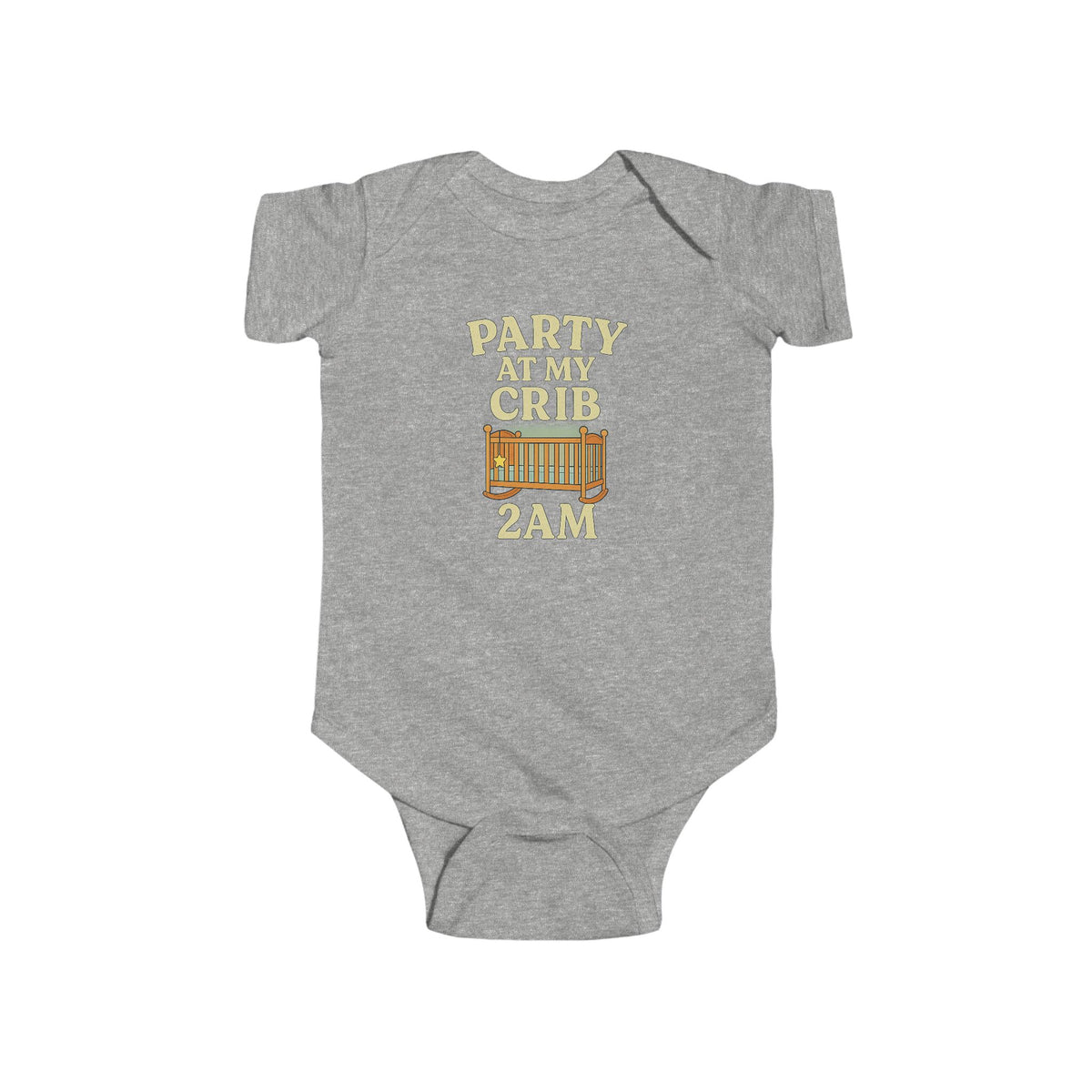 Funny Baby Onesie — Party at My Crib 2AM Newborn Bodysuit