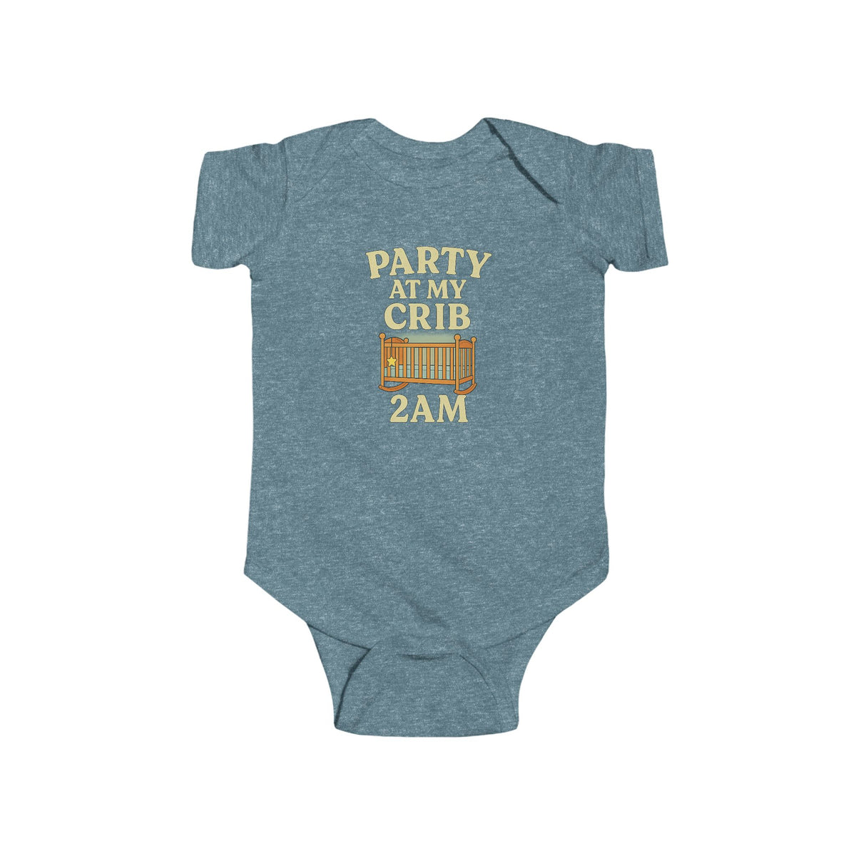 Funny Baby Onesie — Party at My Crib 2AM Newborn Bodysuit