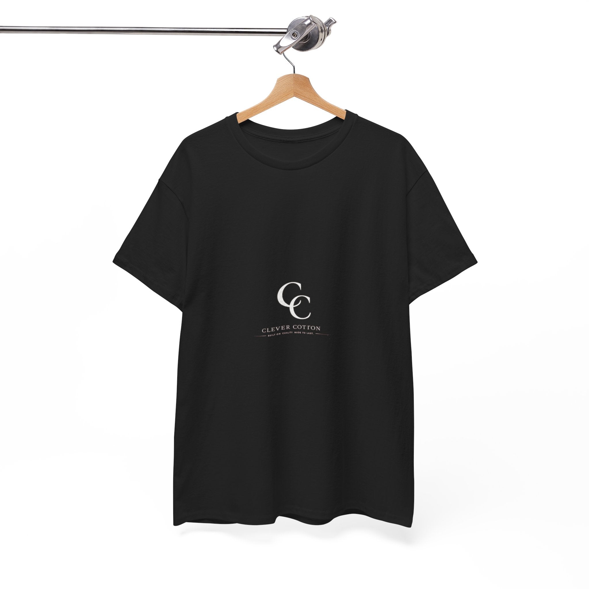 Minimal CC Monogram Tee — White Cotton T-Shirt