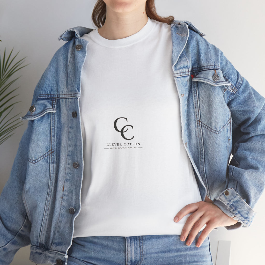 Minimal CC Monogram Tee — White Cotton T-Shirt