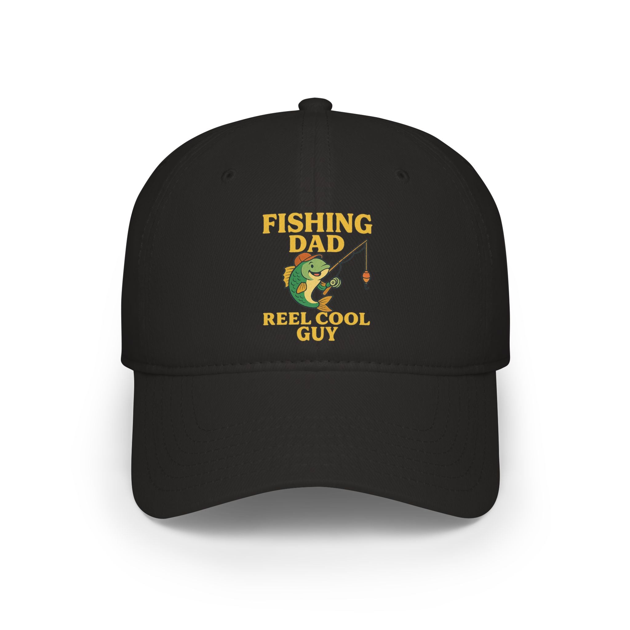 Reel Cool Guy Fishing Dad Cap — Embroidered Baseball Hat
