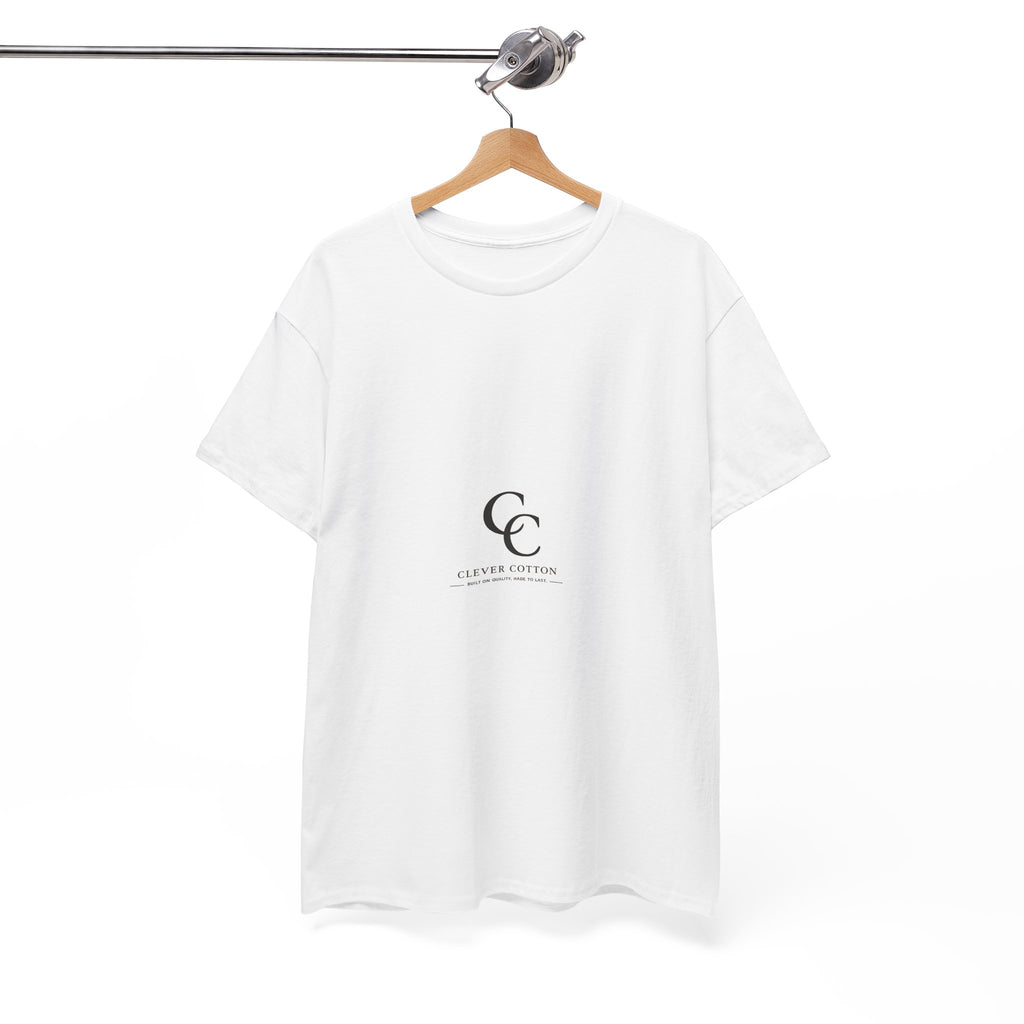 Minimal CC Monogram Tee — White Cotton T-Shirt