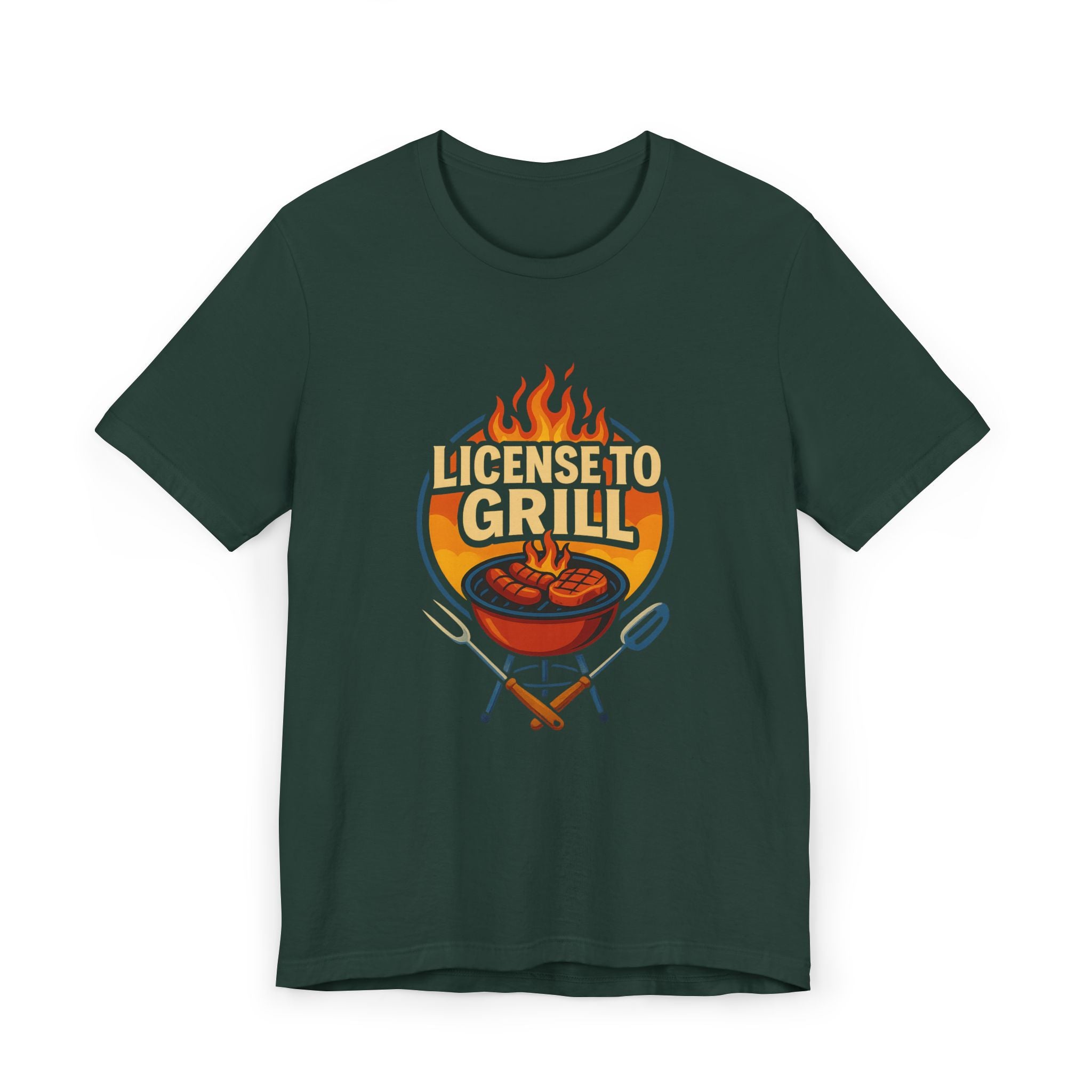 License to Grill T-Shirt — Funny BBQ Dad Gift