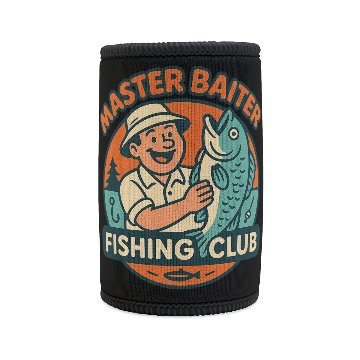 Vintage Fishing Club Stubby Cooler — Neoprene Can Holder