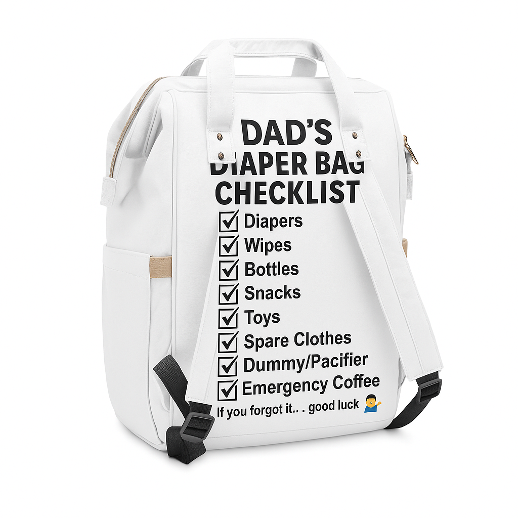 Dad Diaper Backpack — Dad's Survival Kit Funny Nappy Bag