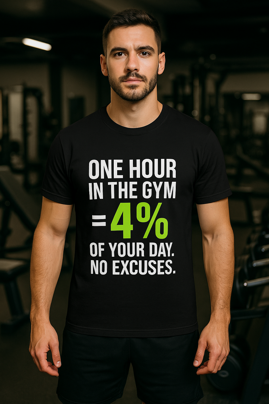 One Hour in the Gym = 4% of Your Day — Motivational Gym Tee