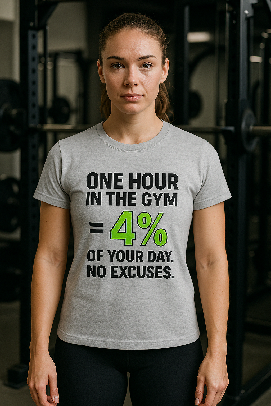 One Hour in the Gym = 4% of Your Day — Motivational Gym Tee