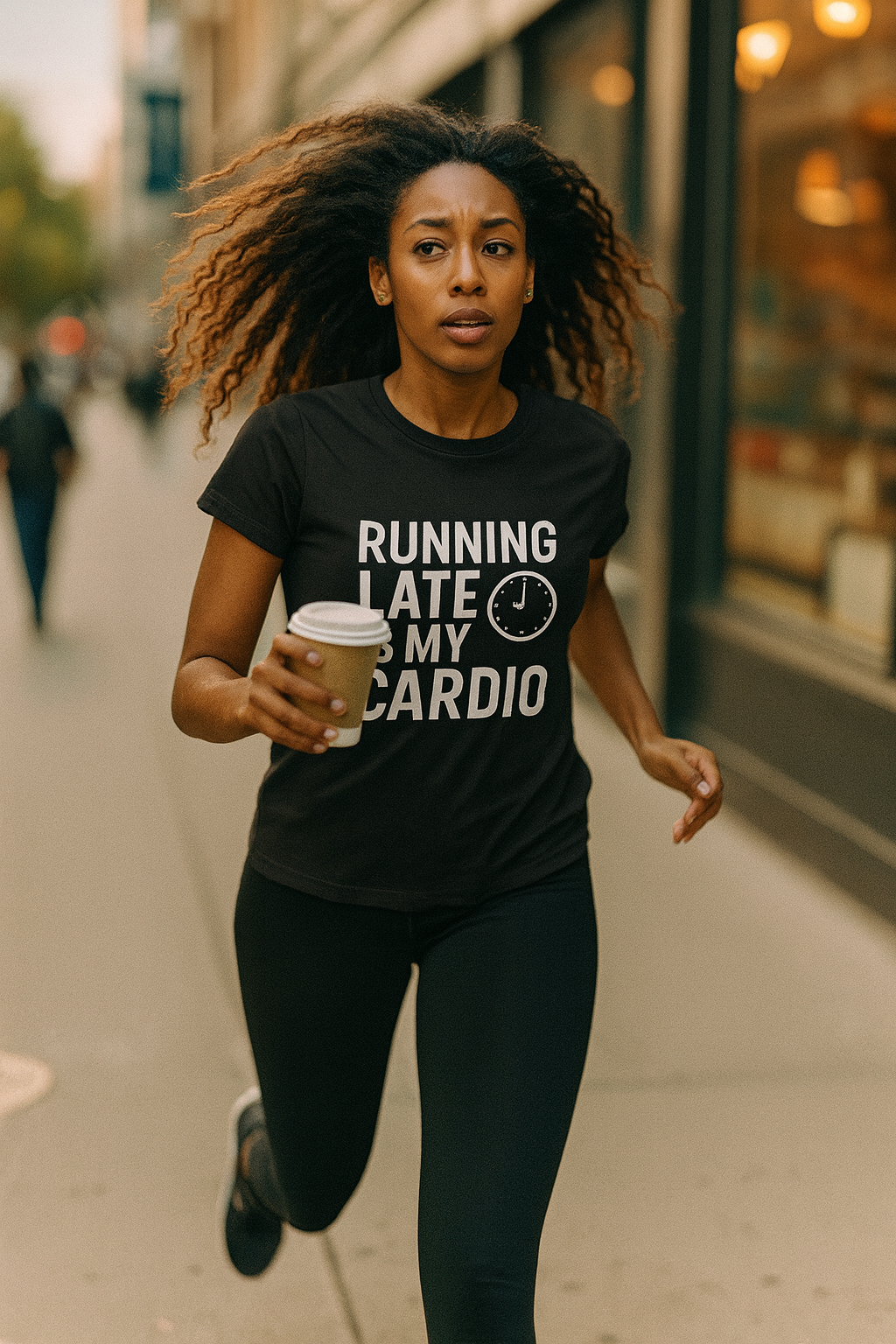 Running Late Is My Cardio Tee — Funny Sarcastic Gym Shirt