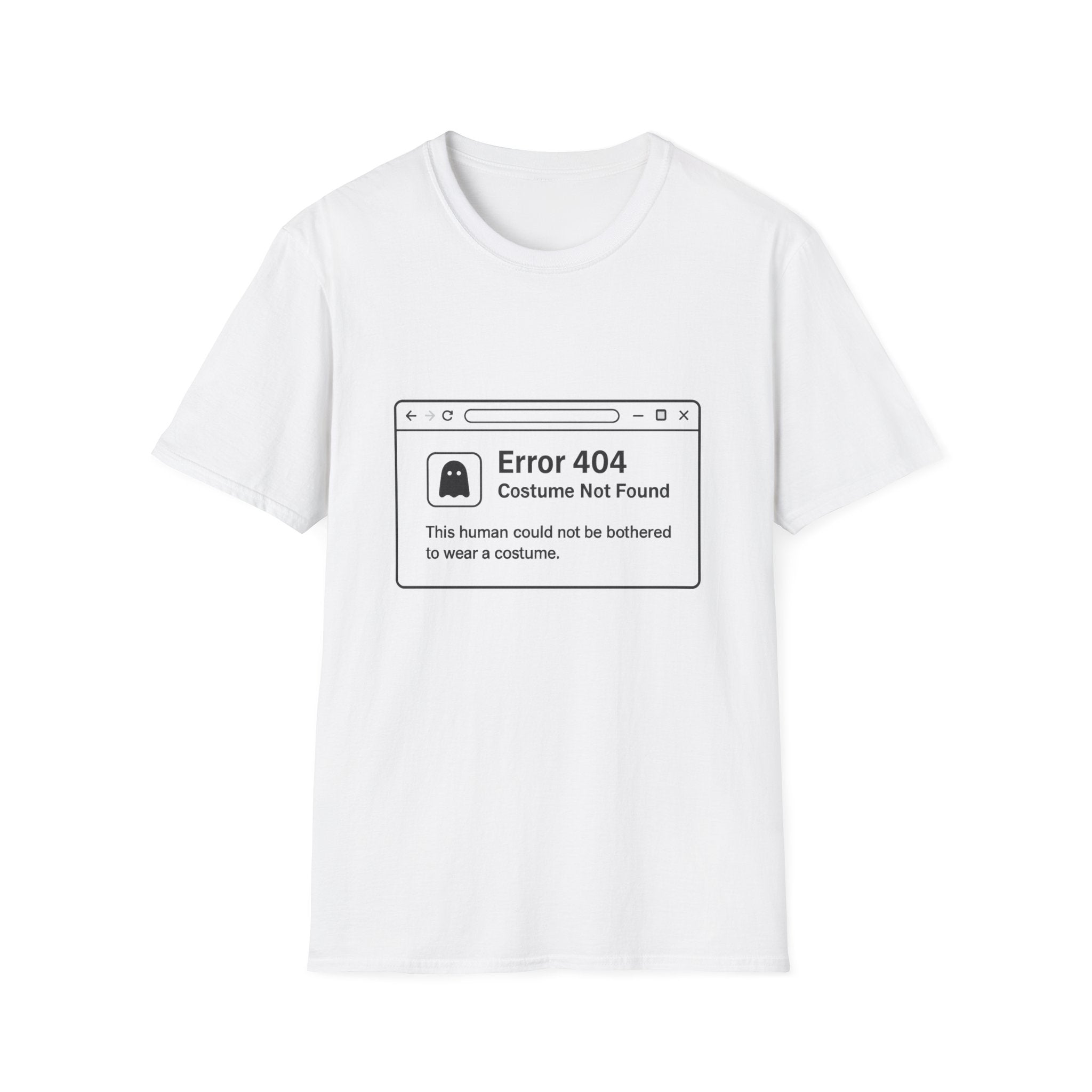 Error 404 Costume T-Shirt — Funny Geeky Halloween Tee