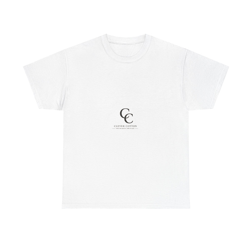 Minimal CC Monogram Tee — White Cotton T-Shirt