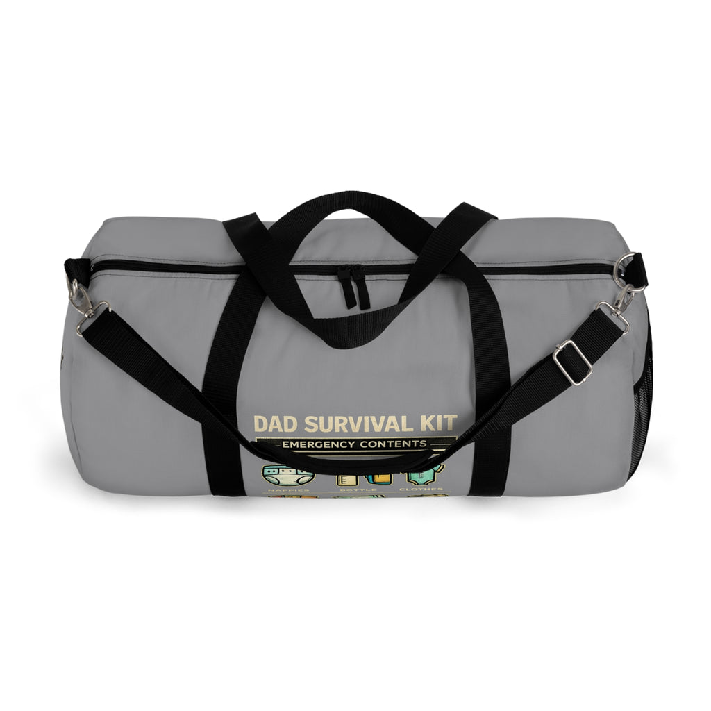 Dad Survival Checklist Duffel Bag — Funny Dad Travel Bag