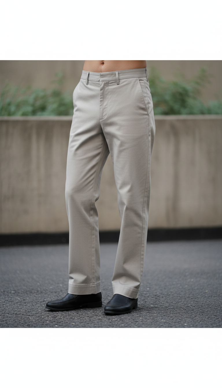 Relaxed Straight-Leg Cotton Trousers