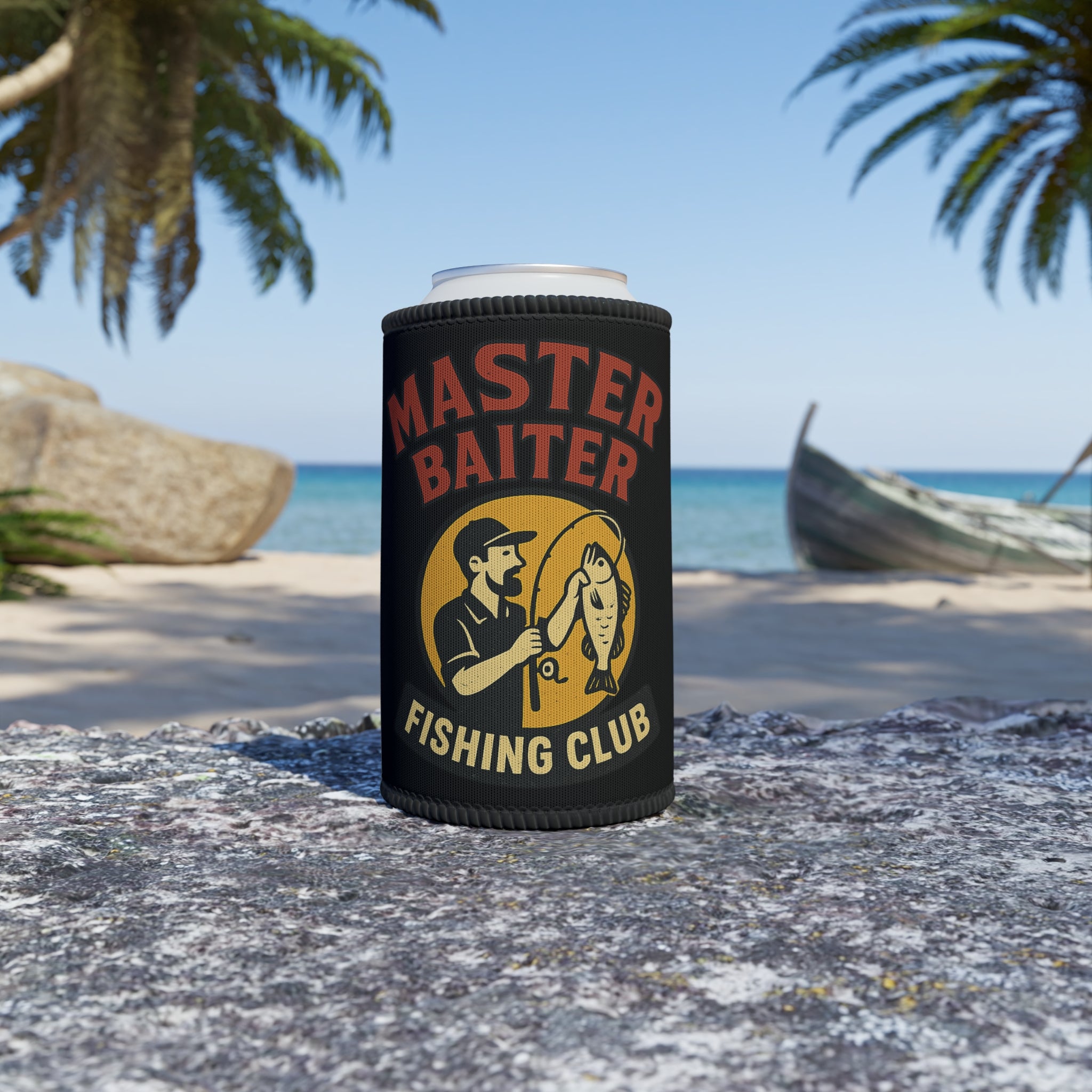 Master Baiter Fishing Club Stubby Cooler — Can Holder
