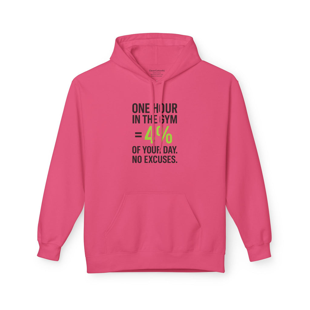 Gym Motivation Hoodie — One Hour in the Gym = 4% of Your Day