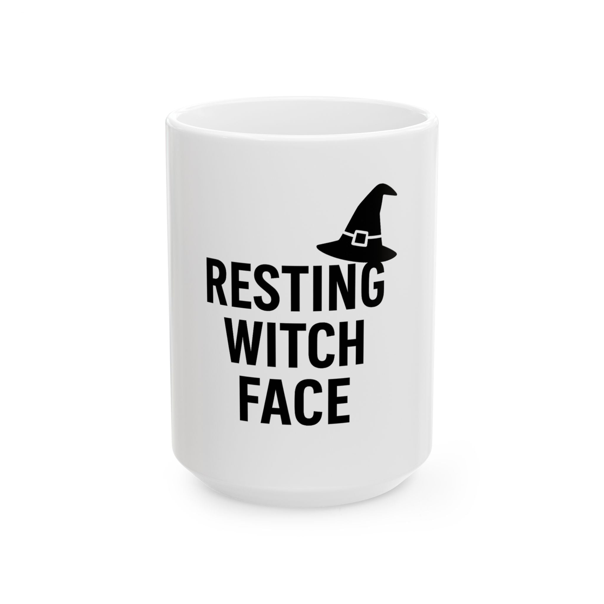 Resting Witch Face Mug — Funny Halloween Coffee Cup