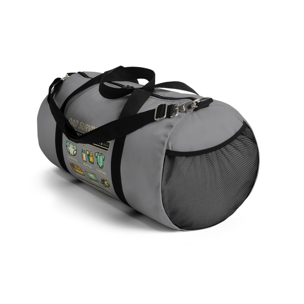 Dad Survival Checklist Duffel Bag — Funny Dad Travel Bag