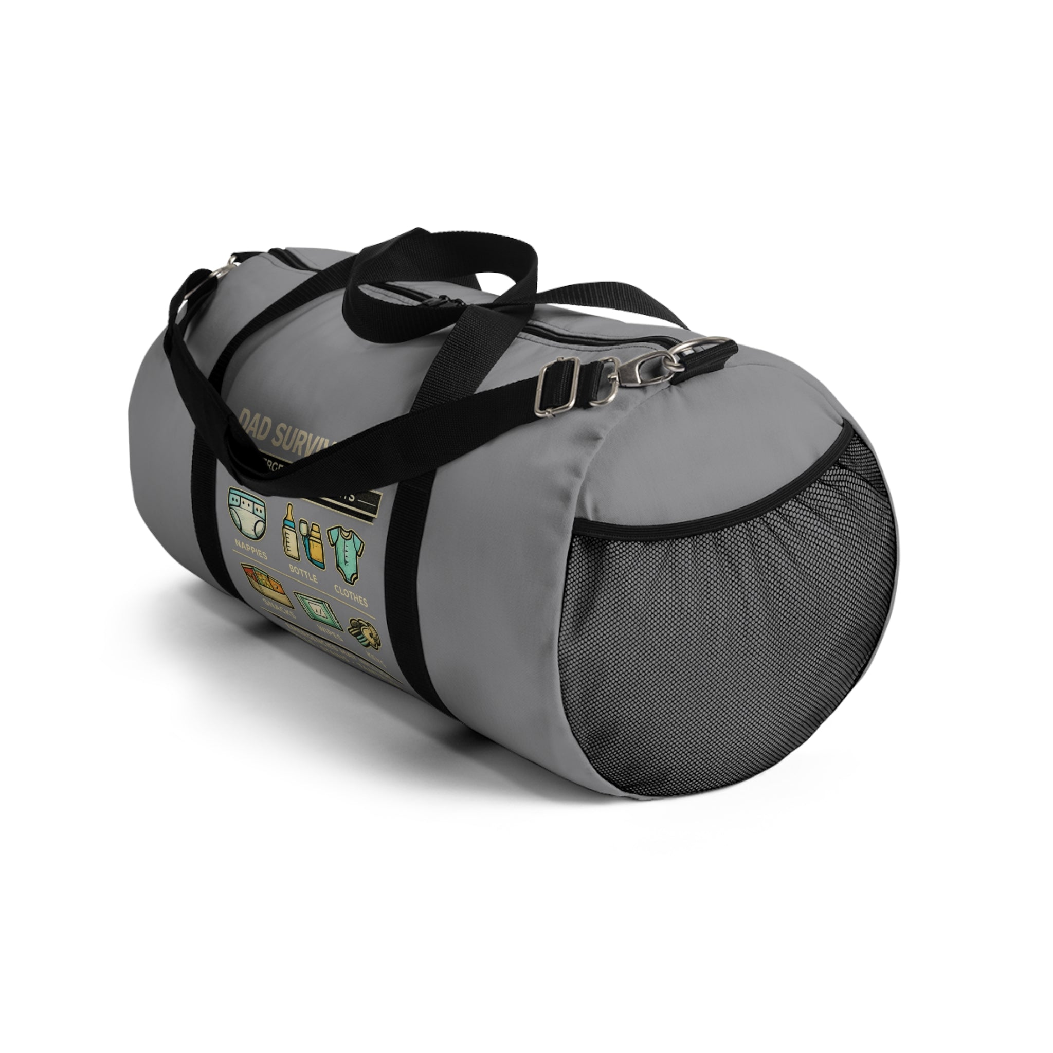 Dad Survival Checklist Duffel Bag — Funny Dad Travel Bag