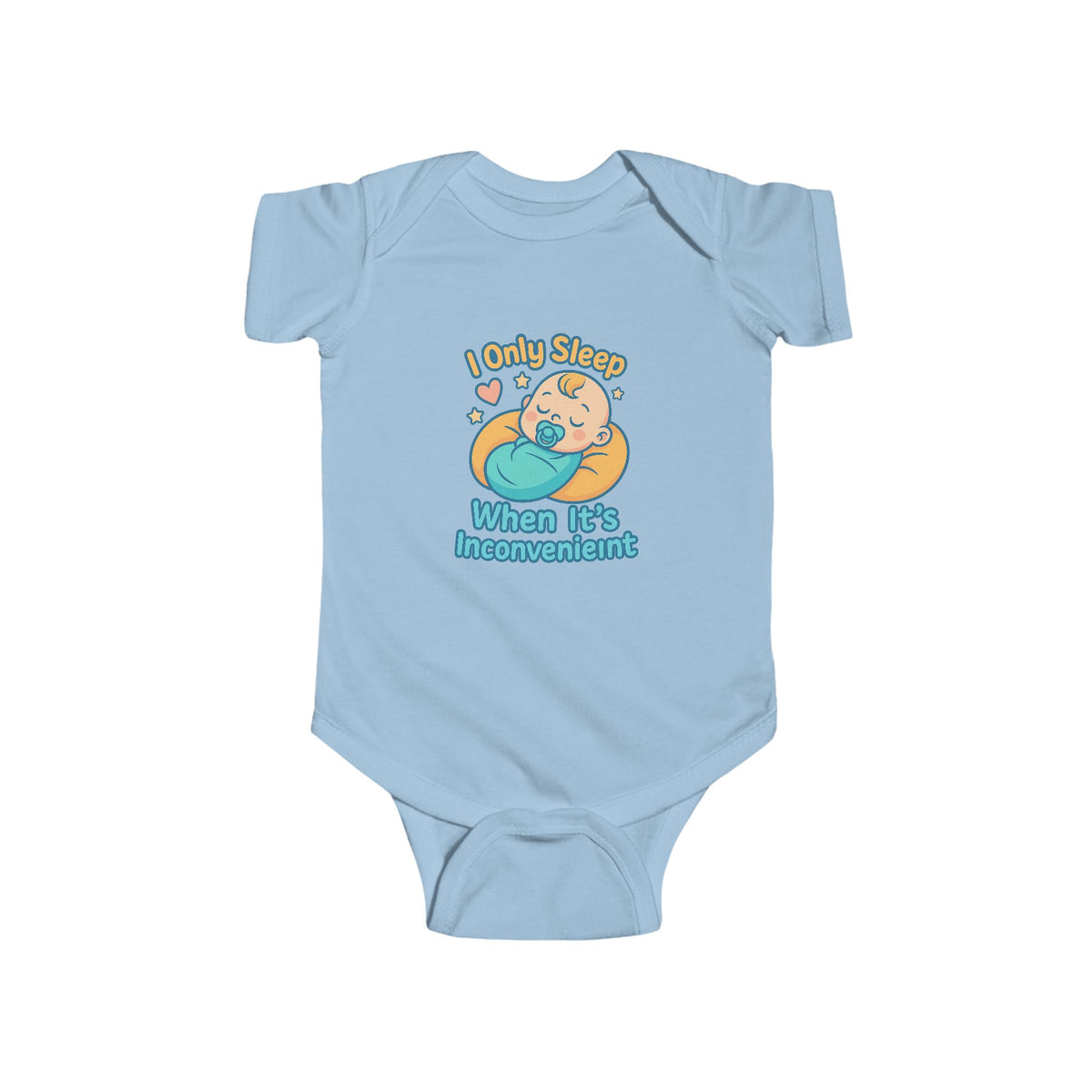 Funny Baby Onesie — I Only Sleep When It's Inconvenient