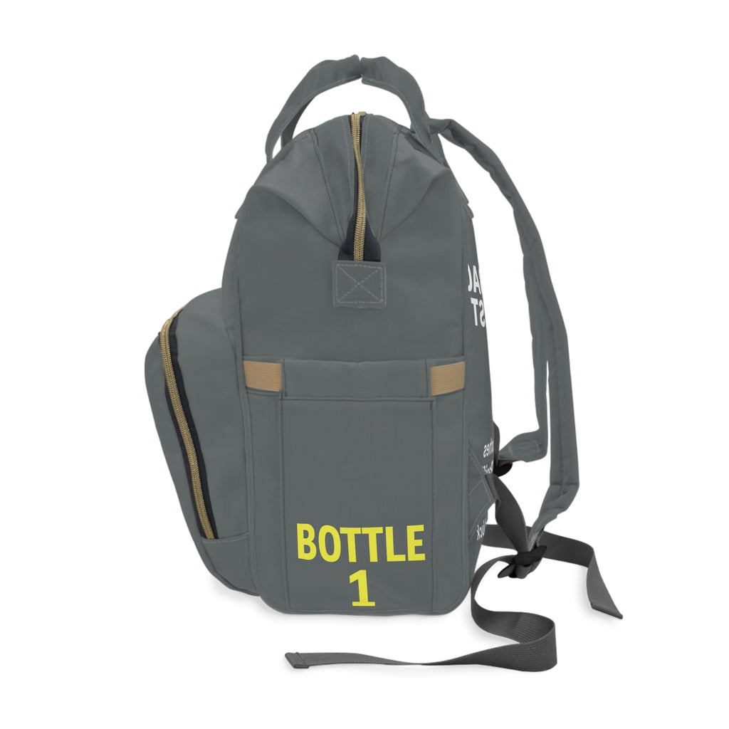 Dad Diaper Bag Backpack — Dark Grey Survival Kit Edition