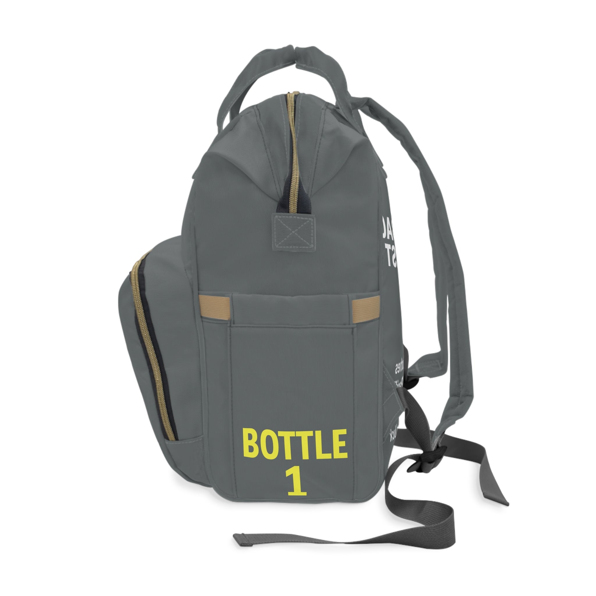 Dad Diaper Bag Backpack — Dark Grey Survival Kit Edition