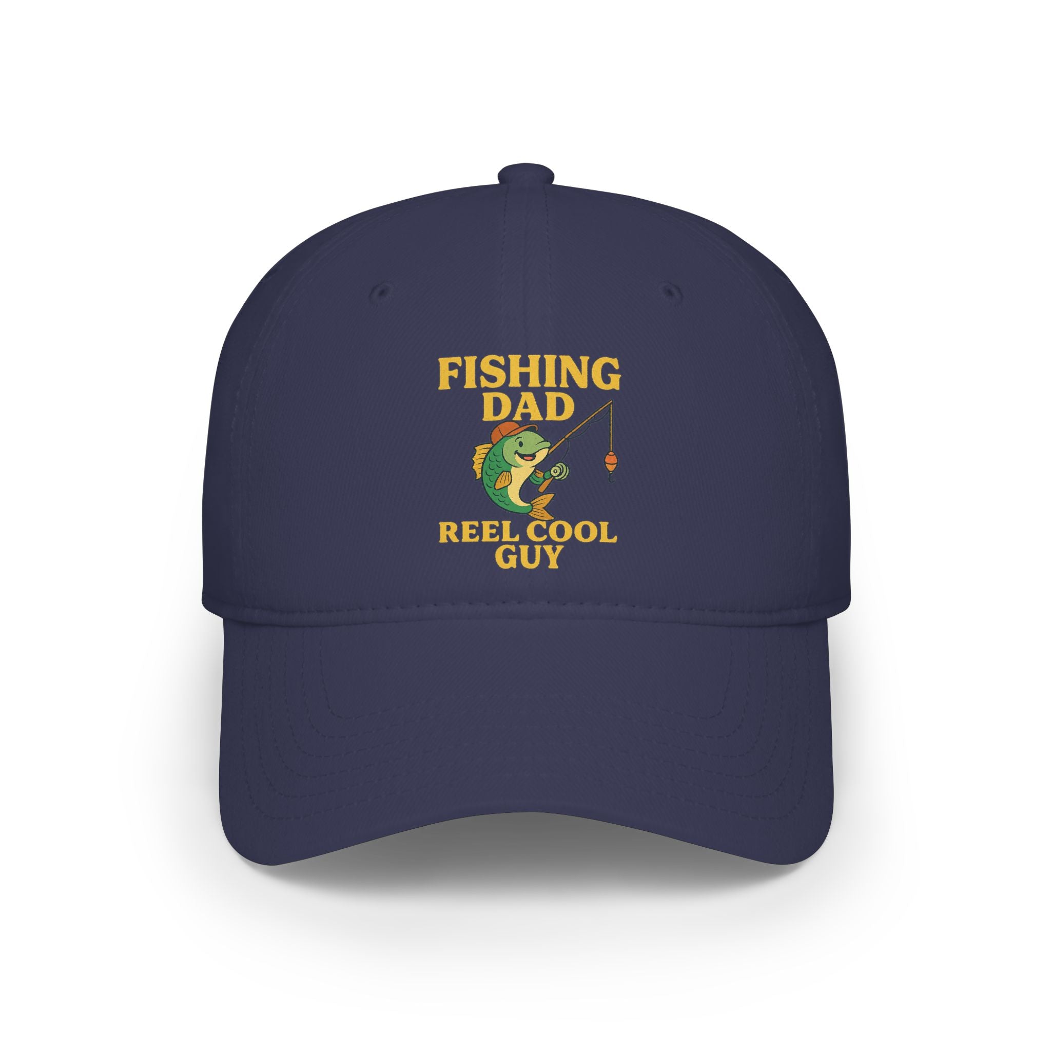 Reel Cool Guy Fishing Dad Cap — Embroidered Baseball Hat