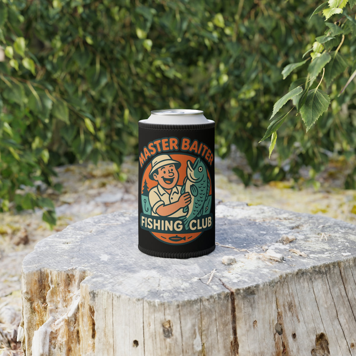 Vintage Fishing Club Stubby Cooler — Neoprene Can Holder