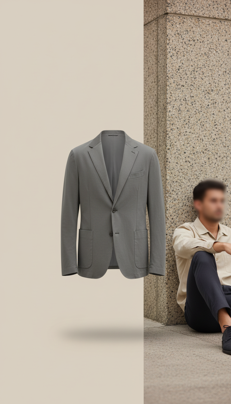 Soft Tailored Cotton Blazer